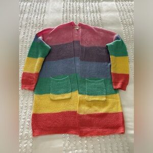 Light Knit Rainbow Cardigan In Perfect Condition Never Worn Size S/M